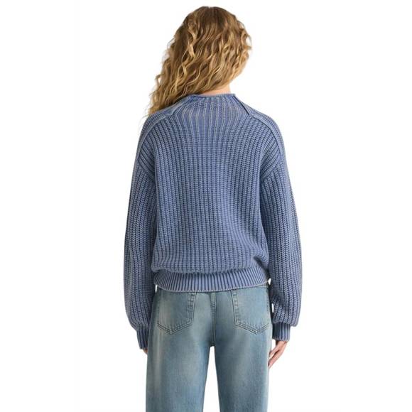 NEW Z SUPPLY carraway sweater in washed indigo - Picture 2 of 2